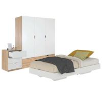 Koncept Furniture ตู้เสื้อผ้าบานเปิด ขนาด 150x60x180 ซม. รุ่น Havin
