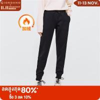 ราคา Giordanoผู้หญิง กางเกงกีฬาเลกกิ้งผ้าฟลีซเชือกผูกเอวยางยืด Free Shipping 05412855 (16513024194)