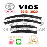 ราคา กันสาด คิ้วกันสาด โตโยต้า วีออส 2013 2020 สีดำ Toyota Vios 2013 2020 สีด (15095615026)