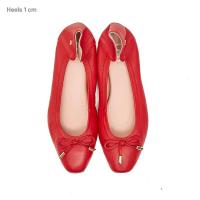 ราคา O B รองเท้าหนังแท้ รุ่น Audrey comfy in Cherry red New Edition (4200408125)