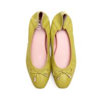 ราคา O B รองเท้าหนังแกะ รุ่น Audrey Comfy in Lime Seed (17482613791)