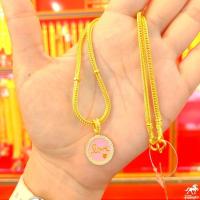 ราคา สร้อยคอทองคำแท้ น้ำหนัก 1 บาท งานลงยาพลอย 15 16 กรัม ทองคำแท้ 96 5 ลายสวยที่สุด (16435690089)