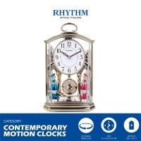 ราคา นาฬิกาตั้งโต๊ะ RHYTHM นาฬิกาตกแต่งบ้าน ลูกตุ้มแขวนลายดอกไม้ 14 x 22 8 ซม (18219273958)