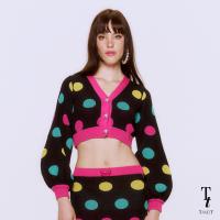 ราคา TandT REGINA TOP POLKA DOT PUFF SLEEVES CARDIGAN เสื้อคลุมนิตติ้งตัวสั้นคอวี แขนพองยาว กระดุมหน้า ทอนิตติ้งลายจุดคละสี (20654061411)