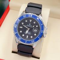 ราคา นาฬิกาข้อมือ ผู้ชาย หน้าเป๊ปซี่ ขอบหมุนได้พร้อมวันที่ ดีไซน์หรูหรา สายยางหน้าปัด 40 มม (18900986476)