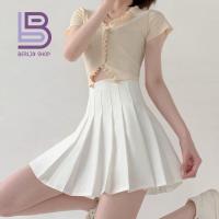 ราคา พร้อมส่งจากไทย กระโปรงเทนนิสเอวสูง Skirts สีพื้น มีซับใน กระโปรงสั้นเหนือเข่า กระโปรงเทนนิสเกาหลี No S01 (17425769807)
