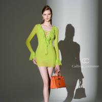 ราคา CALLING COSTUME เดรสสีเขียวมะนาว ผ้ายืด แบบเก๋ ใครชอบสไตล์สวยเกร๋ ควรมีติดตู้ ใส่ง่าย ใส่สบายค่ะ Dress CL195 (20526353325)