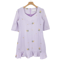 ราคา La Mignonne มินิเดรสสีม่วง ลายดอกไม้ Used Like New (20344448029)