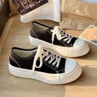 ราคา AOKANG รองเท้าผ้าใบผู้หญิง สไตล์เกาหลี สีขาว รองเท้าสไตล์คอนเวิส รองเท้าผ้าใบแฟชั่น (16063802039)