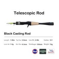 ราคา PURELURE 1 50m XUL BFS Telescopic Rod 5ft Travel Rod Trout Spinning Casting Solid Tip Carbon Fishing Rod Small Bait Perch Rod (19850682437)