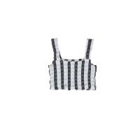 ราคา เหลือง ชมพู ม่วง ดำ SLYQ WAFFLE STRIPED SINGLET CROP TOP เสื้อครอปสายเดี่ยวทรงคอเหลี่ยม ผ้าวาฟเฟิลพิมพ์ลายทาง (15067403118)