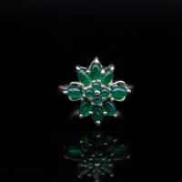 ราคา แหวนพลอยโมรา Chalcedony Agate สีเขียวหยก ตัวเรือนเงินแท้92 5 ชุบทองคำขาว ไซด์นิ้ว 55 เบอร์7 5US มีใบรับประกันสินค้า (20509838905)