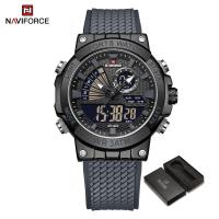 ราคา NAVIFORCE Watch for Men Waterproof Sports Casual Digital Wristwatch Luminous Watches Chronograph Alarm Man Watch Silica Strap (20817963928)