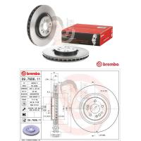 ราคา 09 7606 11 จานเบรค ล้อ F ยี่ห้อ BREMBO รุ่น HC UV Benz ML Class W163 350 ปี2005 2006 (8147077204)