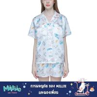 ราคา Wacoal Collection Millie Friends ชุดนอนกันโป๊ รูปแบบเสื้อแขนสั้น กางเกงขาสั้น พิมพ์ลาย Millie and Friends รุ่น WN7D18 (20268989889)