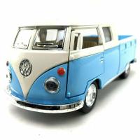 ราคา โมเดลรถเหล็ก รถตู้ 1963 Volkswagen Bus Double cab Pickup รถโฟล์คตู้กระบะ สีหวาน (10570377054)