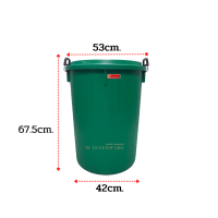 ราคา ถังน้ำมีฝา หูล็อค ถังพลาสติก ถังน้ำ ตรางู 30 แกลลอน ความจุ 100 ลิตร ถัง (17360746110)