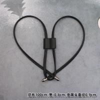 ราคา สายรัดปากหนังมีเชือกรูดสำหรับกระเป๋าทรงขนมจีบสายรัดกระเป๋าเป้สะพายหลังมีเชือกรูดสีดำสายรัดปากแคบอุปกรณ์เสริมกระเป๋า (8724919099)