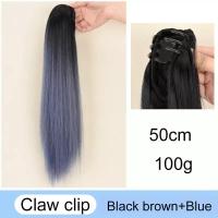 ราคา แฮร์พีชหางม้า แฮร์พีชสีทูโทน แบบหนีบ ยาวตรงธรรมชาติ ไหมทนความร้อน (17976285975)