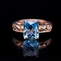 ราคา แหวนพลอยโทปาส Topaz ตัวเรือนเงินแท้92 5 ชุบทอง พลอยน้ำเงินอมสีฟ้าน้ำทะเลเข้ม ไซด์นิ้ว 55 หรือ เบอร์7 5US (20655245814)