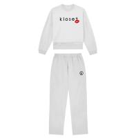 ราคา Kloset KK22 SET004 Kissing You Sweatshirt Set เสื้อแขนยาว กางเกงขายาว เอวยางยืด เสื้อจั๊มปลายแขน กางเกงยางยืด (19062365826)