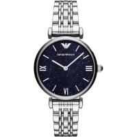 ราคา พร้อมสต็อก Emporio Armani Original Women Ladies Blue Dial Silver Steel Watch AR11091 AR11092 32mm (17837234095)