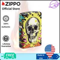 ราคา Zippo Trippy Skull Design Glow in the Dark 540 Color Windproof Pocket Lighter Zippo 48640 (19379377470)