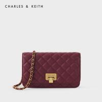 ราคา CHARLES and KEITH CK2 70160082 2 ผู้หญิงพร็อมบัสกระเป๋าสะพายไหล่เดียวสายโซ่ (15865884877)