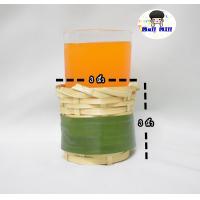 ราคา ที่ใส่แก้วน้ำไม้ไผ่ทรงเตี้ย มีหูจับ แก้วสานไม้ไผ่ ปลอกใส่แก้ว แก้วสาน ขนาดกว้าง 3 สูง 3 นิ้ว (17438174262)