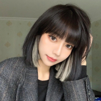 ราคา LISA สีดำ สีเทา วิกผม ผมปลอม แฮร์พีช วิกผมสั้น ไฮไลท์สี ทรงผม Lisa หน้าม้าซีทรู สไตล์เกาหลี วิกผมคอสเพลย์ ไม่คัน ไม่โป๊ะ แถมเน็ท ฟรี พร้อมส่ง (19100826171)
