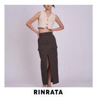 ราคา RINRATA Miya Skirt กระโปรง ยาว ทรงตรง สีเทาเข้ม อมน้ำตาล ตกแต่งกระเป๋าข้าง ซิปหน้า เอวสูง ทรงสวย กระโปรงใส่ทำงาน กระโปรงใส่เที่ยว แฟชั่น (20411942821)
