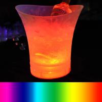 ราคา บาร์ไนท์คลับเบียร์แชมเปญถัง4สี LED ใหม่กันน้ำพลาสติกถังน้ำแข็ง LED บาร์ Night Party 5L ไฟ LED Up (9625599140)