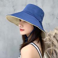 ราคา หมวกแฟชั่น หมวก bucket 2 ด้าน หมวกบัคเก็ต หมวกกันแดด หมวกปีกกว้าง หมวกปีก หมวกปีกรอบ H018 (20446463596)