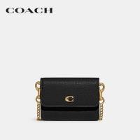 ราคา COACH ที่ใส่การ์ดผู้หญิงรุ่น Half Flap Card Case สีดำ C6718 B4 BK (11873795505)