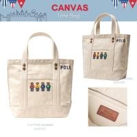 ราคา Canvas Tote Bag Ralph Lauren กระเป๋าแคนวาส โปโลคลับ ของแท้ 100 ขนาดกระทัดรัดกำลังดี (13032452179)