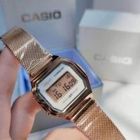 ราคา นาฬิกา Casio นาฬิกาผู้หญิงรุ่นใหม่ล่าสุด รุ่น B640WMR 5A สายถักสีโรสโกลด์ ฟรีกล่องเเละถุง (14478343037)
