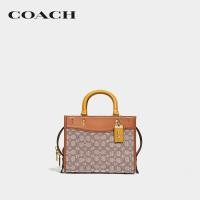 ราคา COACH กระเป๋าถือผู้หญิงรุ่น Rogue 25 In Signature Textile Jacquard สีน้ำตาล C6444 B4TA7 (15649849446)