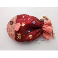 ราคา กระเป๋าหูรูด กระเป๋าสตางค์ กระเป๋าผ้า รูปปลา งานแฮนด์เมด ทำจากผ้าคอตตอน (17690544541)
