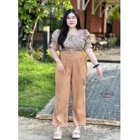 ราคา จั๊มสาวอวบ จั๊มสูทขายาว ช่วงเสื้อผ้าแจ็คการ์ด กางเกงผ้าซาร่า ฮ786 (19176323417)