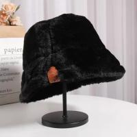 ราคา หมวกทรงบัคเก็ต หมวกไหมพรม หมวกกันหนาว ทรงแคบปิดหน้า ขนเทียม นุ่ม ป้ายหนัง (17303067462)