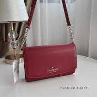 ราคา ของแท้100 กระเป๋าสะพาย Kate Spade Crossbody Bag Small Flap Crossbody Black WLR00632 (17439427831)