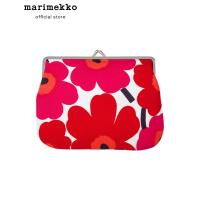 ราคา MARIMEKKO PUOLIKAS KUKKARO MINI UNIKKO BAG กระเป๋าใส่เหรียญ ลายดอกไม้ สีแดง (16989288319)