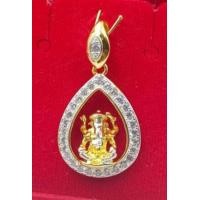 ราคา jewery33M27 สร้อยคอพร้อมจี้ จี้พระพิฆเนศ รอบเพชรทรงหยดน้ำ งานสวย สร้อยยาว 18นิ้ว ไม่แพ้ ไม่คัน (18112190589)