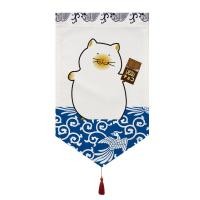 ราคา ม่านแขวนผ้าแมวนำโชคตกแต่งสไตล์ญี่ปุ่นม่านประตูห้องครัวห้องรับแขกธงประตูแนวนอนม่านสั้นสำหรับร้านอาหารอิซากายะธงแขวน (8111671991)