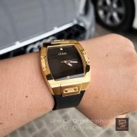 ราคา Guess Watch RM Style Golden Phoenix Genuine Diamond Resin Leather Strap GW0386G3 (17450862203)