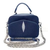 ราคา กระเป๋าถือหนังปลากระเบนแท้ มีสายสะพาย Crossbody Bag มีให้เลือก6สี (5969426330)