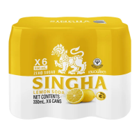 ราคา Singha Lemon Soda สิงห์ เครื่องดื่มมะนาวโซดา 330 มล แพ็ค 6 กระป๋อง (16418492693)