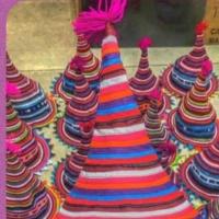 ราคา หมวกลีซอ หมวกม้ง หมวกชาวเขา งานทำมือของชนเผ่าม้ง ทรงกรวยสูง (6438212660)