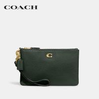 ราคา COACH กระเป๋าคล้องมือ Small Wristlet สีเขียว CH818 B4RFT (20761155299)
