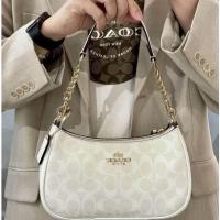 ราคา กระเป๋าสะพายข้าง สีขาว ลุงคคุณดูดีมาก มีสายสั้น เป็นสายโซ่ และสายยาว (20549853268)